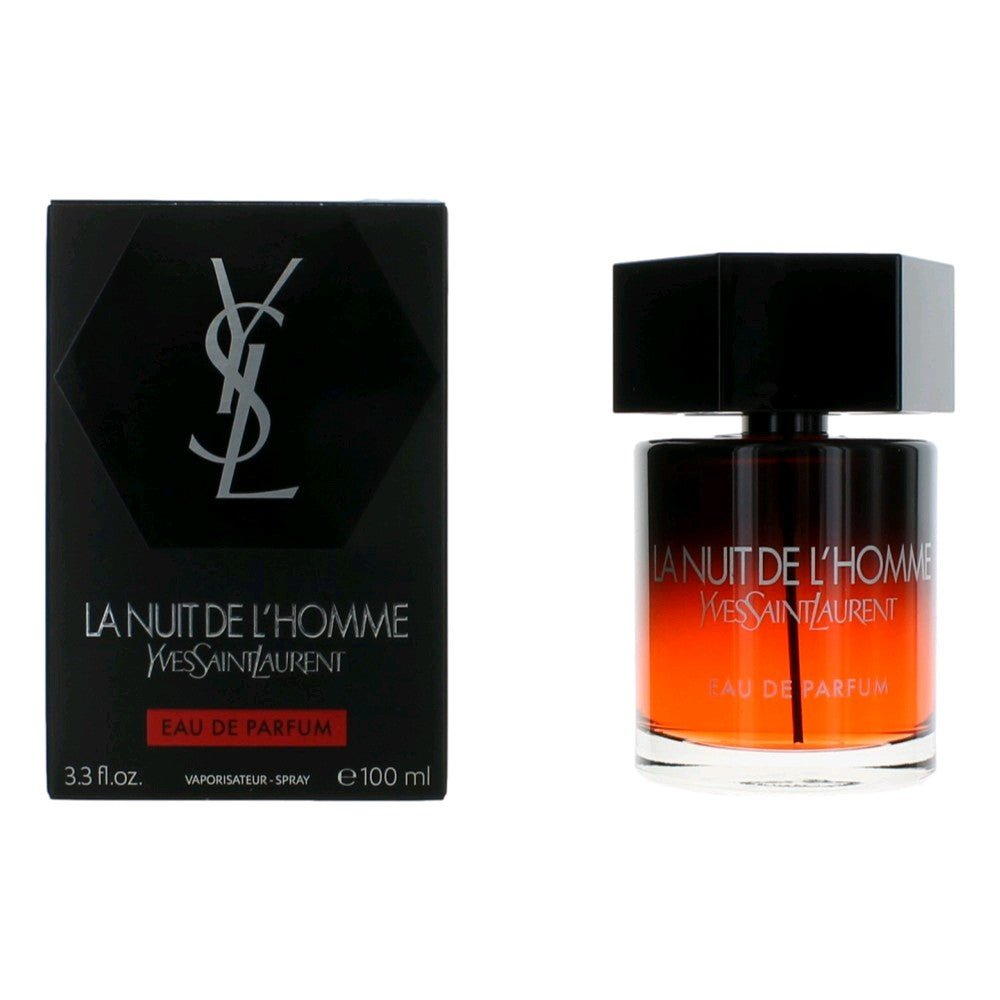 Bottle of La Nuit De L'Homme by Yves Saint Laurent, 3.4 oz Eau De Parfum Spray for Men